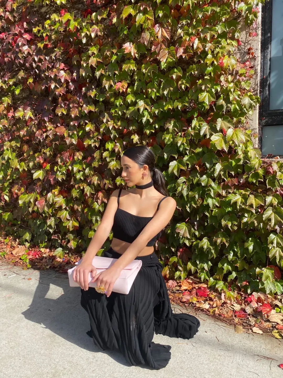 Christopher Esber Deconstruct Multi Panel Knit Dress Black Size 8 for rent on The Volte - main image