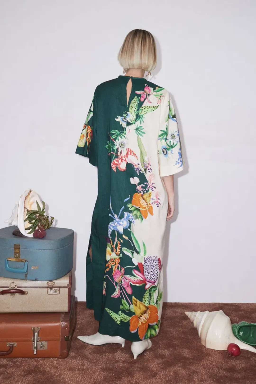 Alemais Aggie Midi Dress Multi/Floral Size 16 for rent on The Volte - main image