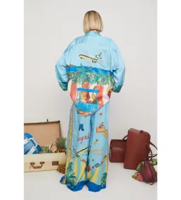 Alemais All Aboard Silk Shirt and Pant Set Print Size AU 14 for rent on The Volte - image 3