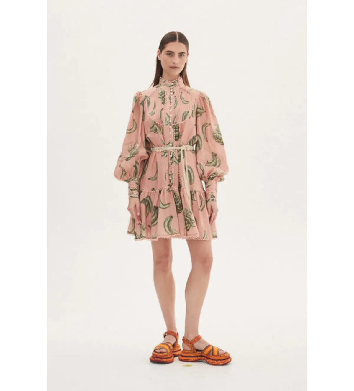 Alemais Bananarama Mini Dress Pink Size 12 for rent on The Volte - main image