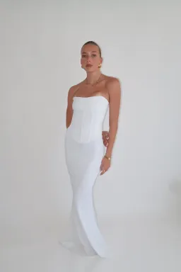 HNTR the Label Louie Gown Blanc Size 10 for rent on The Volte - image 1