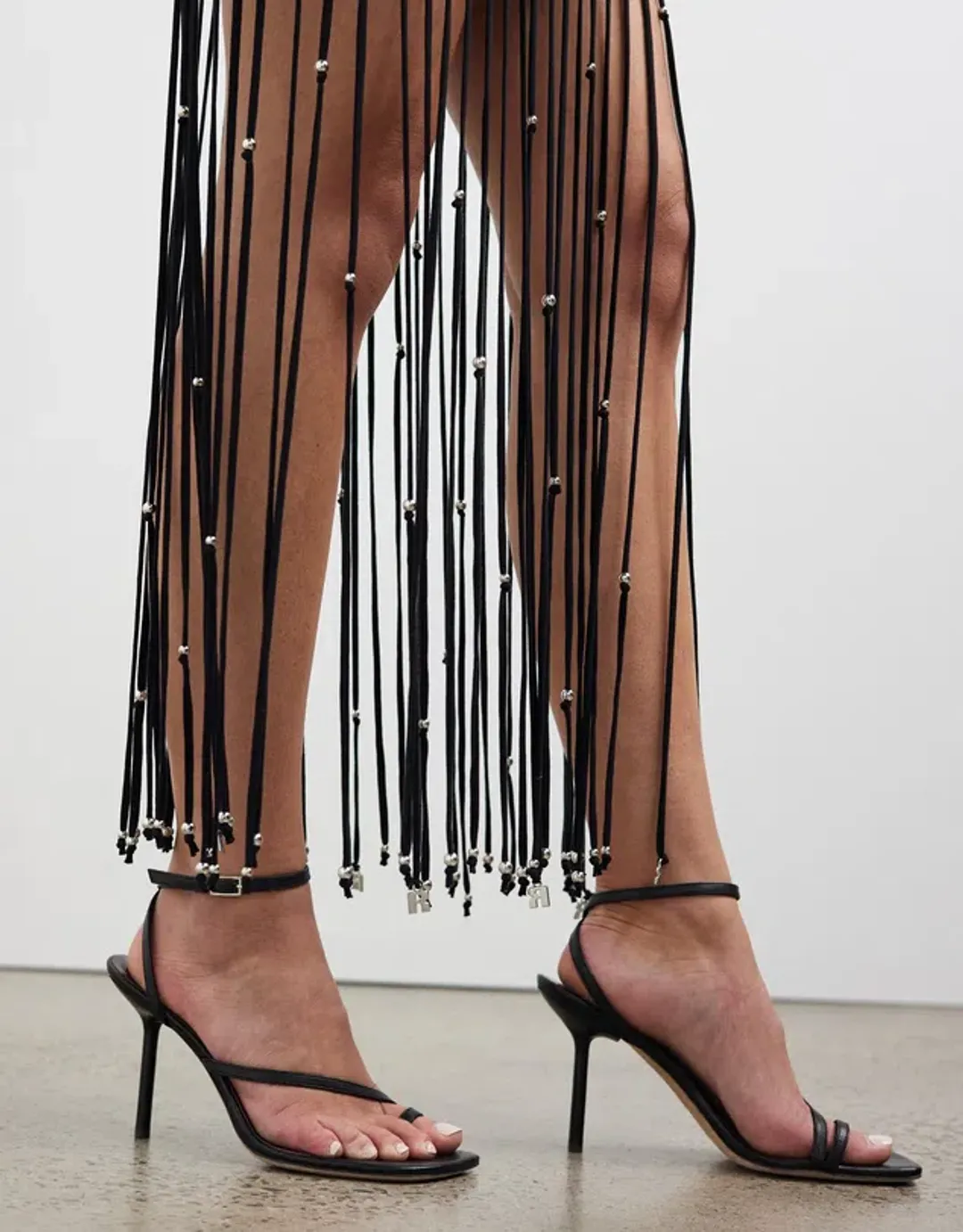 Rotate Birger Christensen Light Jersey Maxi Dress Black Size 10 for rent on The Volte - main image