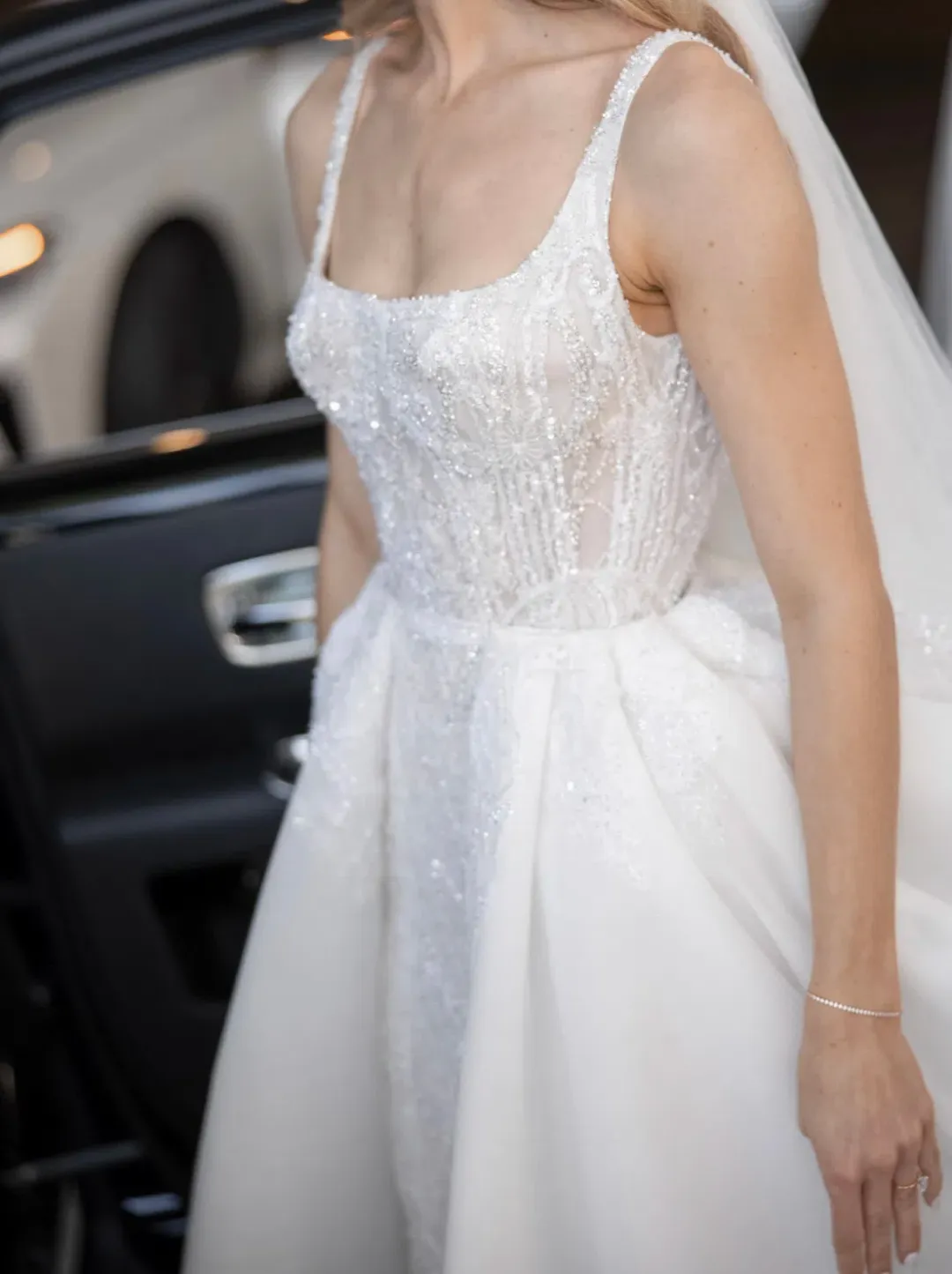 Pallas Couture Wedding Dress White Size 6 for rent on The Volte - main image