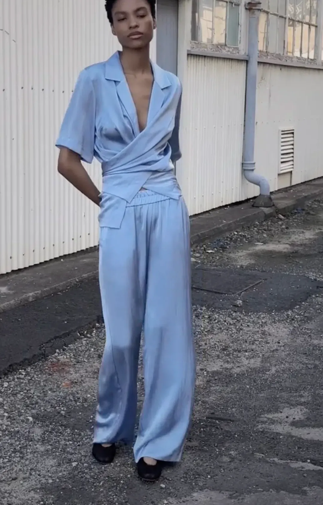 Viktoria And Woods Applause Shirt And Pilot Pant Set Hydrogen/Light Blue Size 4 / AU 14 for rent on The Volte - main image