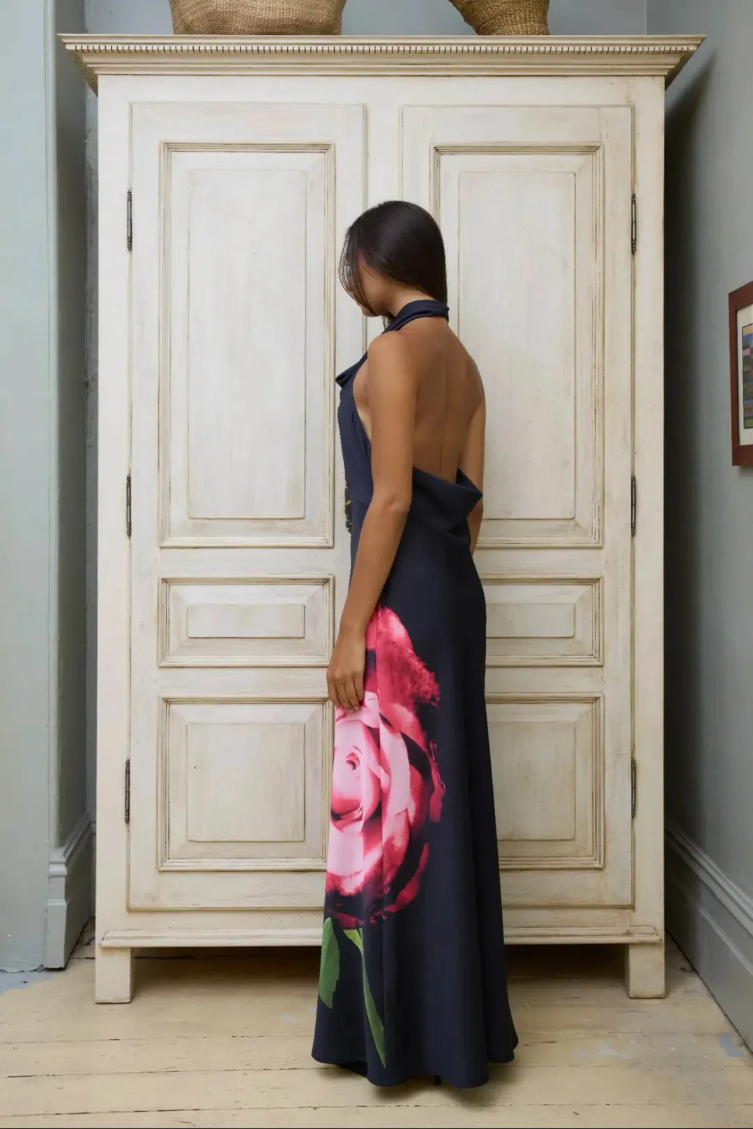 With Harper Lu Cowl Slip Dress Black Rose Size S / AU 8 for rent on The Volte - main image