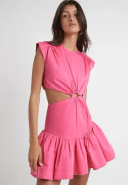 Aje Solstice Cut Out Ring Flip Mini Dress Pink Size AU 6 for rent on The Volte - image 2