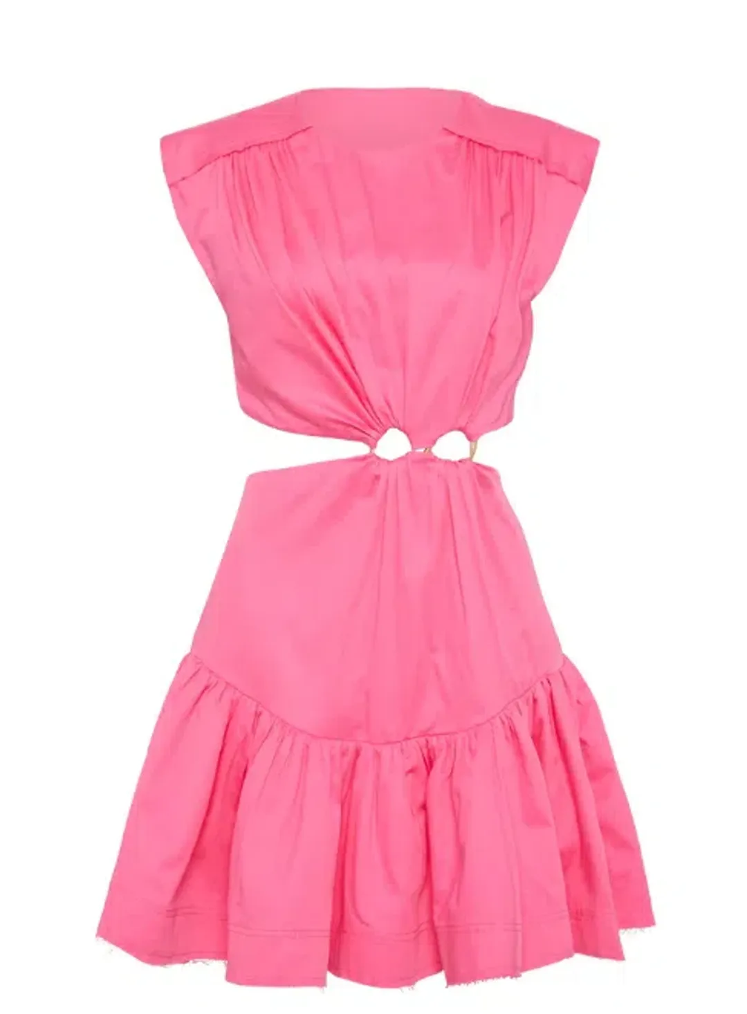 Aje Solstice Cut Out Ring Flip Mini Dress Pink Size AU 6 for rent on The Volte - main image