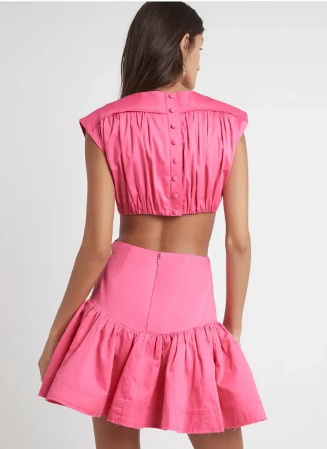 Aje Solstice Cut Out Ring Flip Mini Dress Pink Size AU 6 for rent on The Volte - main image