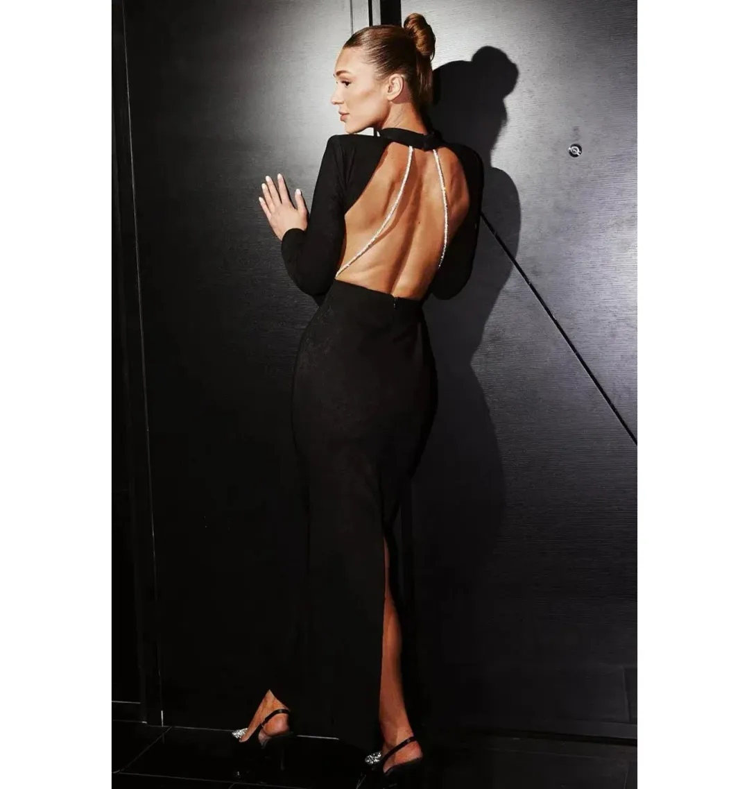 Bianca & Bridgett Mackenzie Backless Dress Black Size AU 6 for rent on The Volte - main image