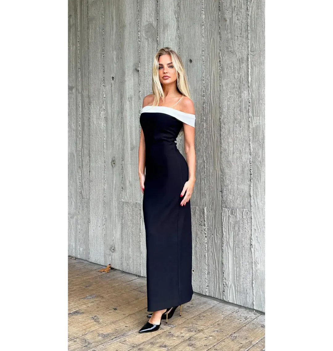 Bianca & Bridgett Leni Maxi Dress Black Size AU 14 for rent on The Volte - main image