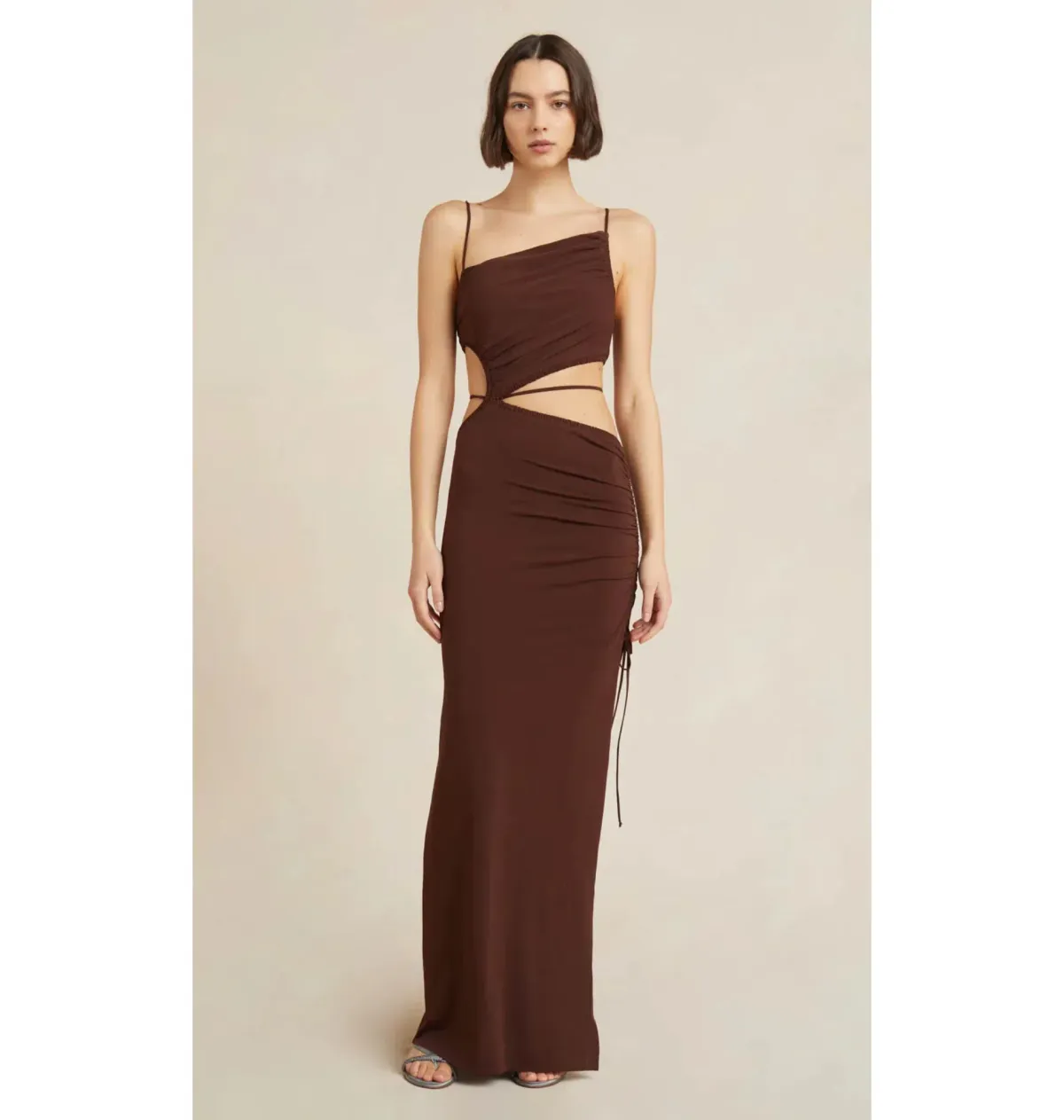 Bec & Bridge Dilkon Maxi Dress in Chocolate Size AU 6 for rent on The Volte - main image