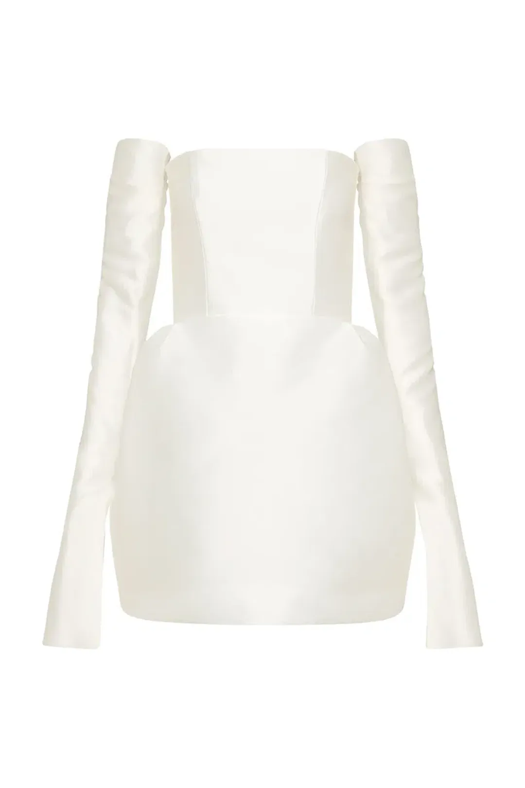 Mariam Seddiq Luis Mini Dress Ivory Size AU 8  for rent on The Volte - main image