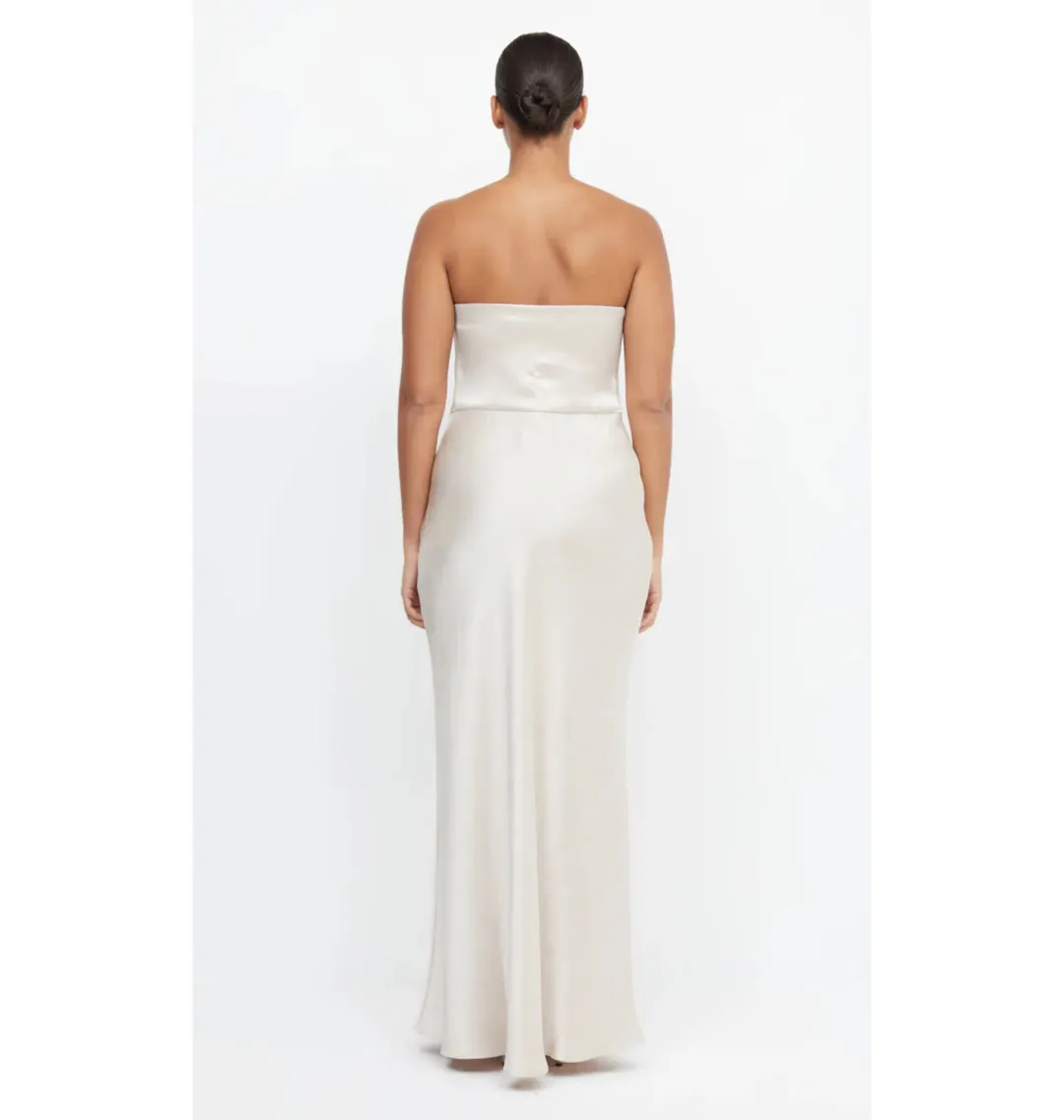 Bec & Bridge The Dreamer Strapless Dress Champagne Size AU 6 for rent on The Volte - main image