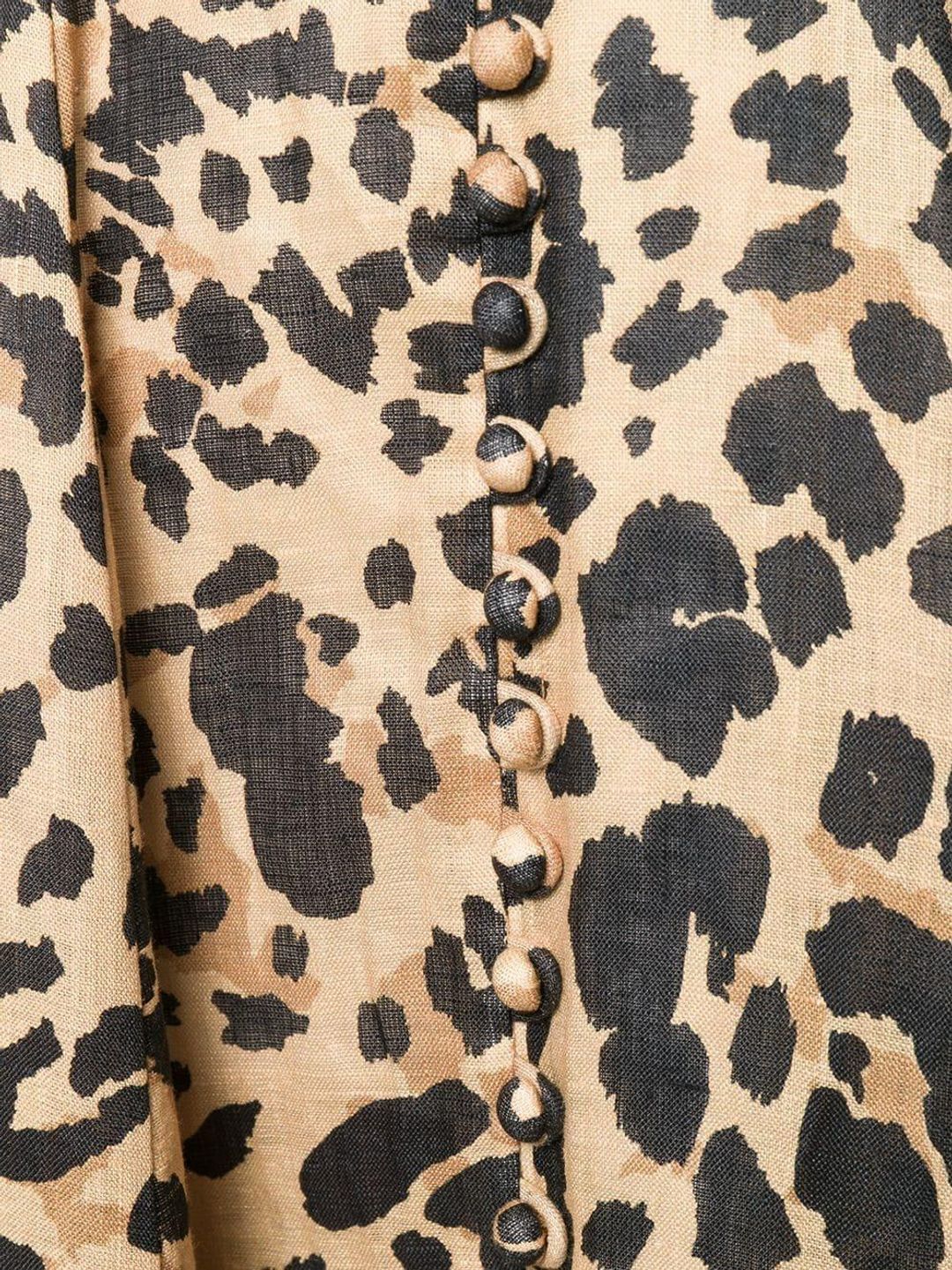 Zimmermann Veneto Linen Skirt Leopard Print Size 6 for rent on The Volte - main image