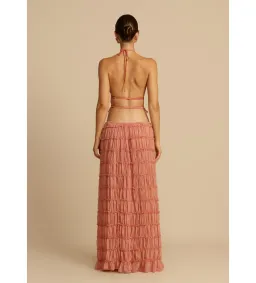 Arcina Ori Juliette Halter and Skirt Set in Peach Size 8 for rent on The Volte - image 3