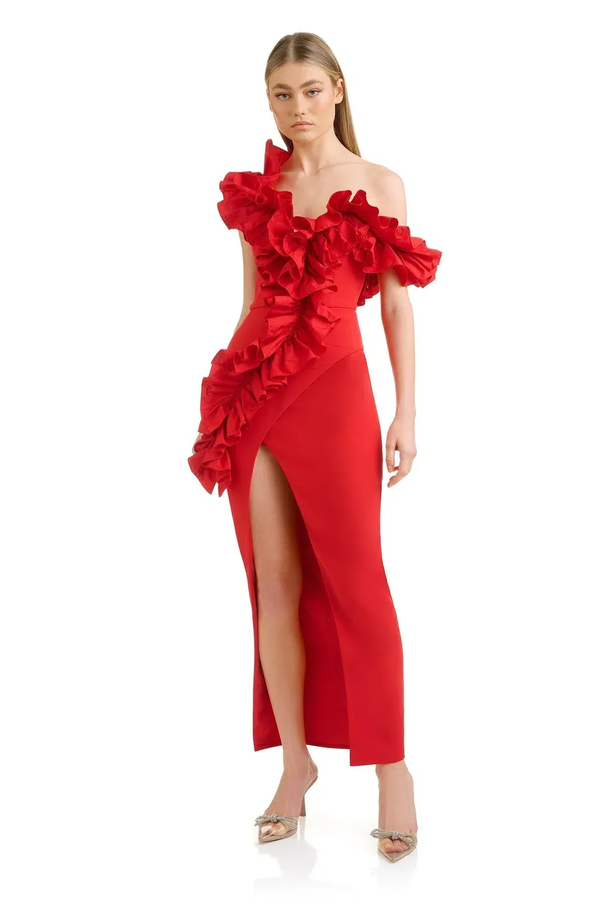 Eliya the Label Rosanna Dress Red Size S/Au 8 for rent on The Volte - main image