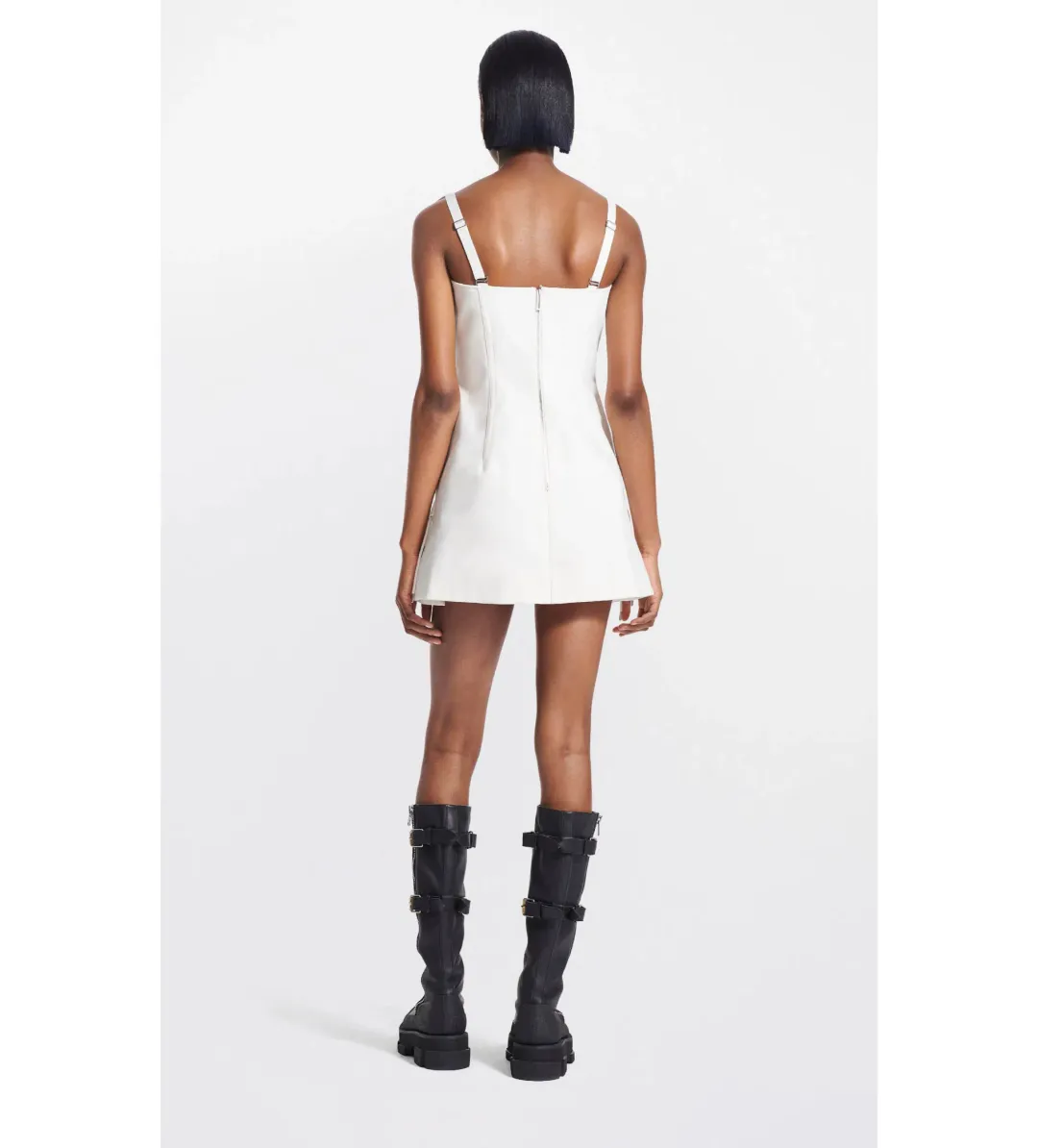 Dion Lee Laced Bonded Mini Dress White Size 10 for rent on The Volte - main image
