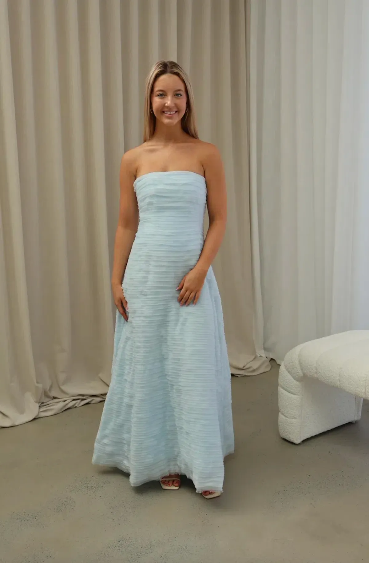 AJE Soundscape Maxi Dress Sea Breeze Size 8 for rent on The Volte - main image