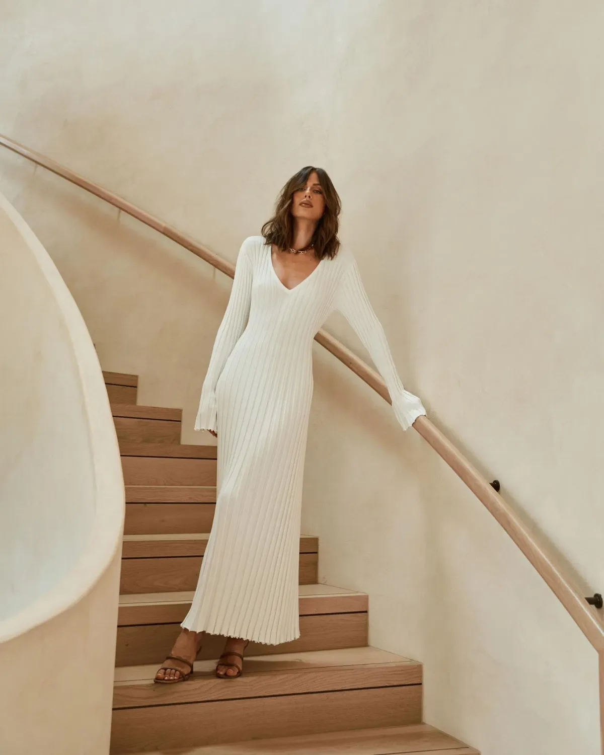 Dissh Reign Sleeved Knit Dress White Size 10 for rent on The Volte - main image