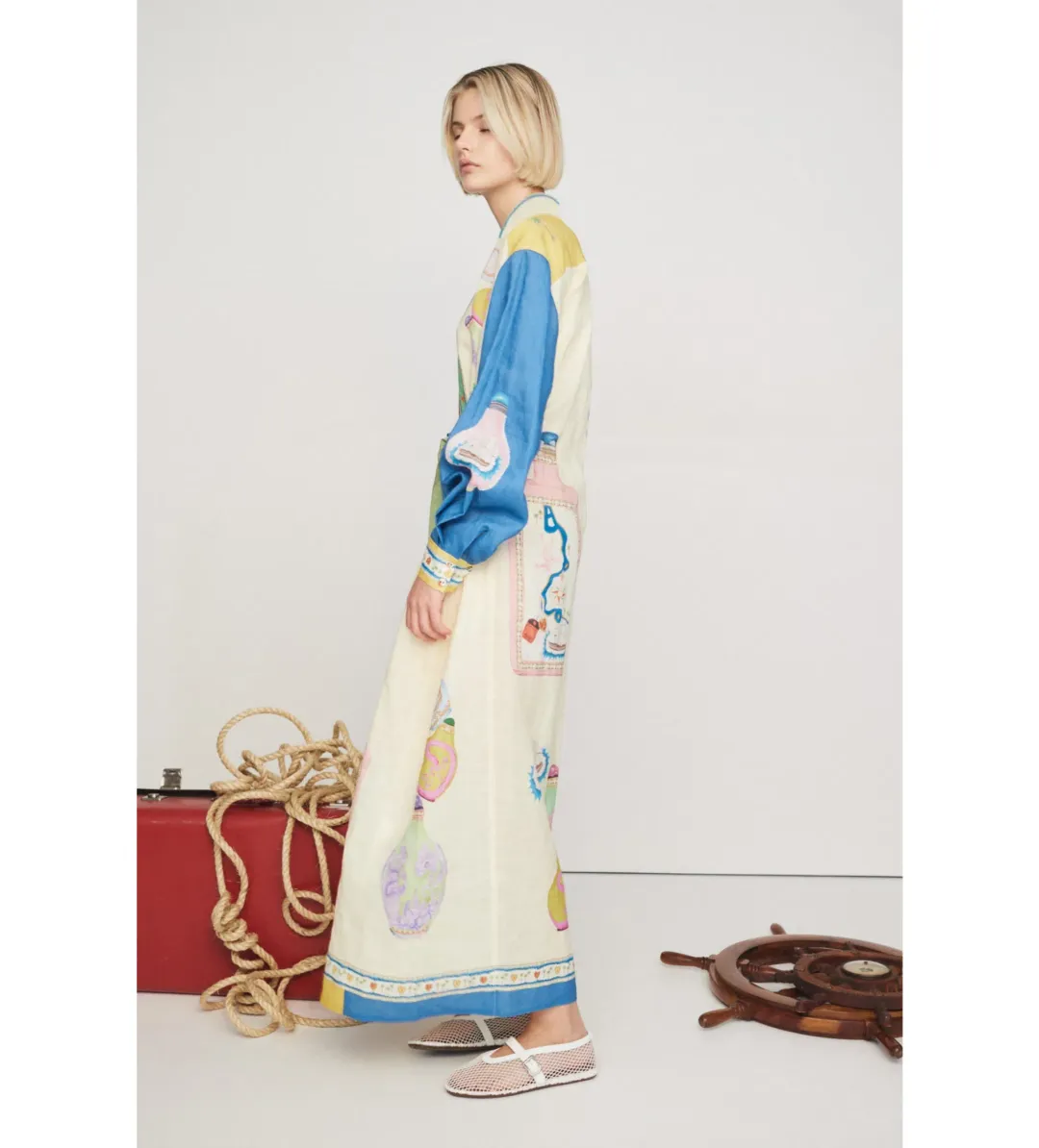 Alemais Elixir Shirtdress Multi Size 12 for rent on The Volte - main image