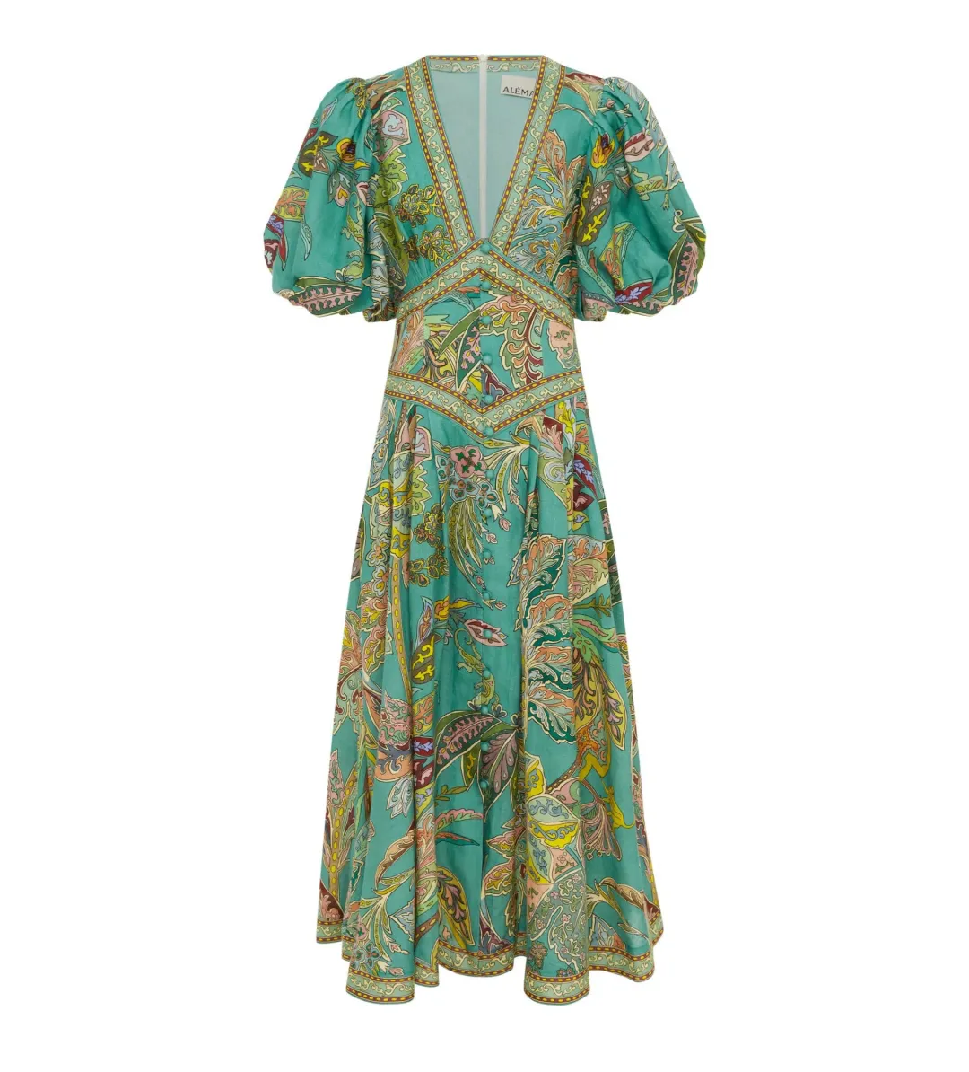 Alemais Franca Midi Dress Print Size AU 14 for rent on The Volte - main image