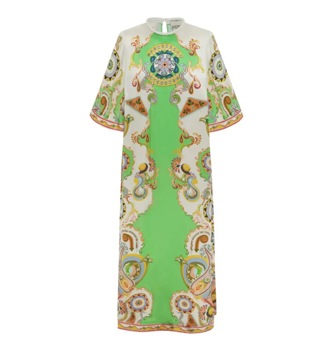 Alemais Pinball Midi Dress Multi Size AU 14  for rent on The Volte - main image