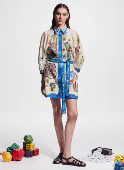 Alemais Players Mini Dress Multi Size AU 16 for rent on The Volte - image 1