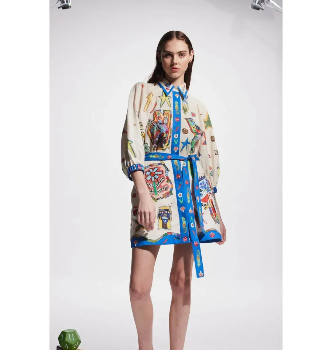 Alemais Players Mini Dress Multi Size AU 16 for rent on The Volte - main image