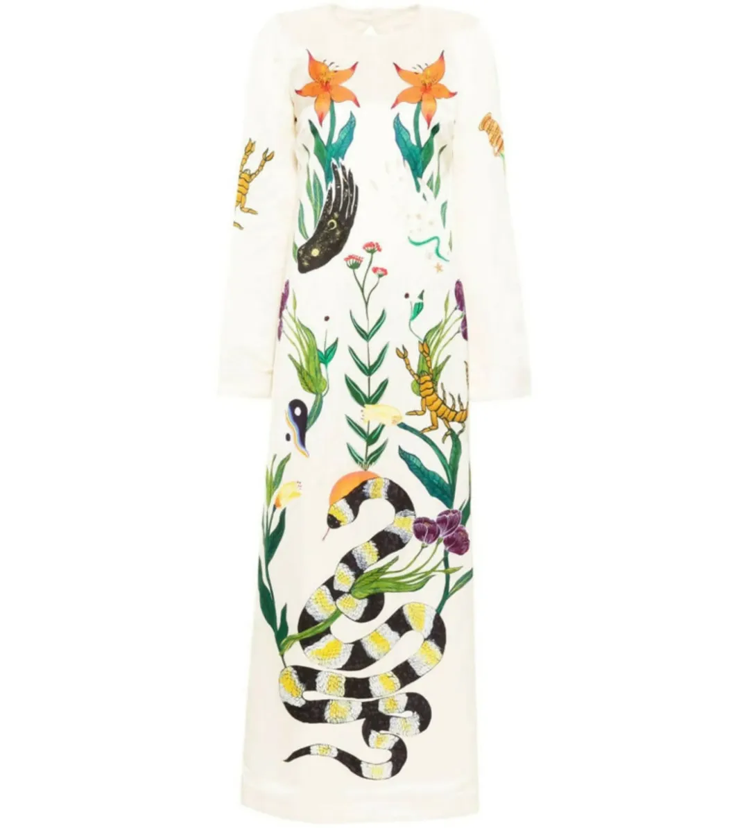Alemais Zelda Midi Dress Champagne Multi/Print Size AU 16 for rent on The Volte - main image