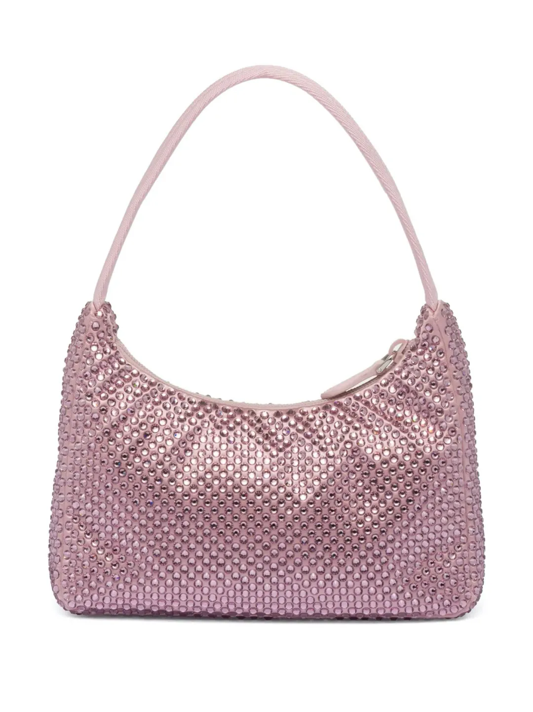 Prada Crystal Satin Mini Hobo Bag Pink for rent on The Volte - main image