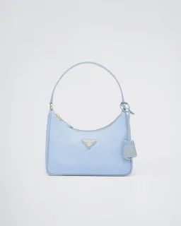 Prada Re-Edition 2005 Re-Nylon & Saffiano Mini Bag Pale Blue  for rent on The Volte - image 1