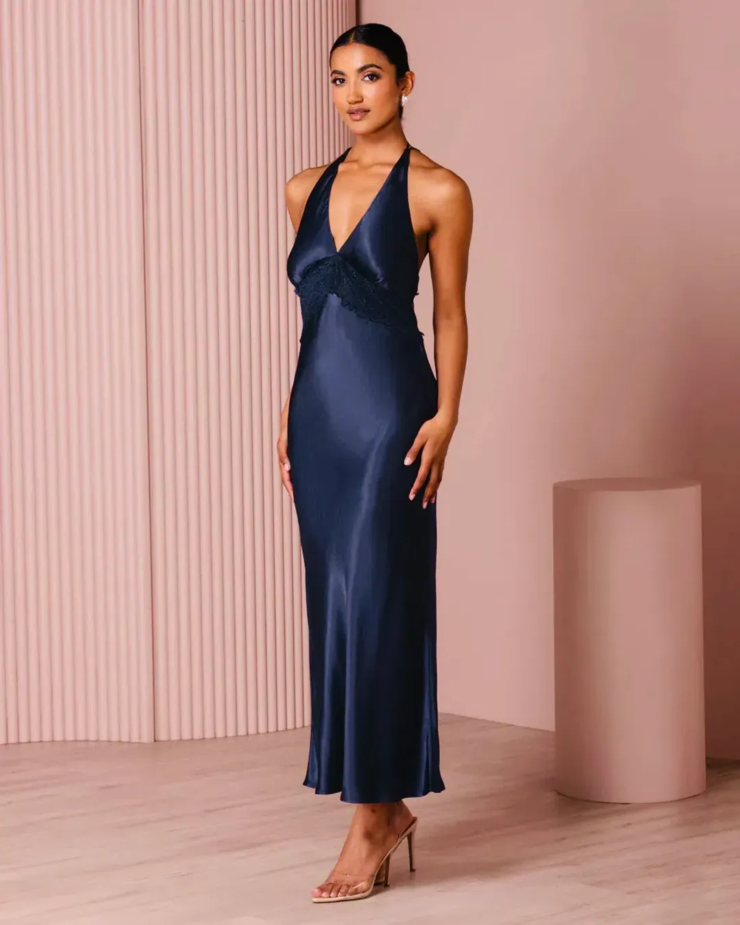 Azzurielle Milena Dress Navy Blue Size 12 for rent on The Volte - main image