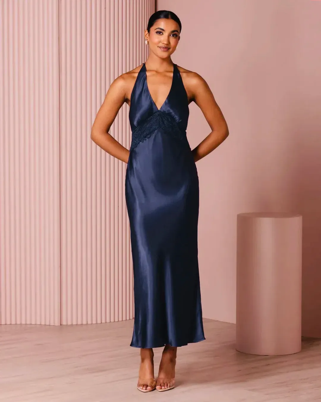 Azzurielle Milena Dress Navy Blue Size 12 for rent on The Volte - main image