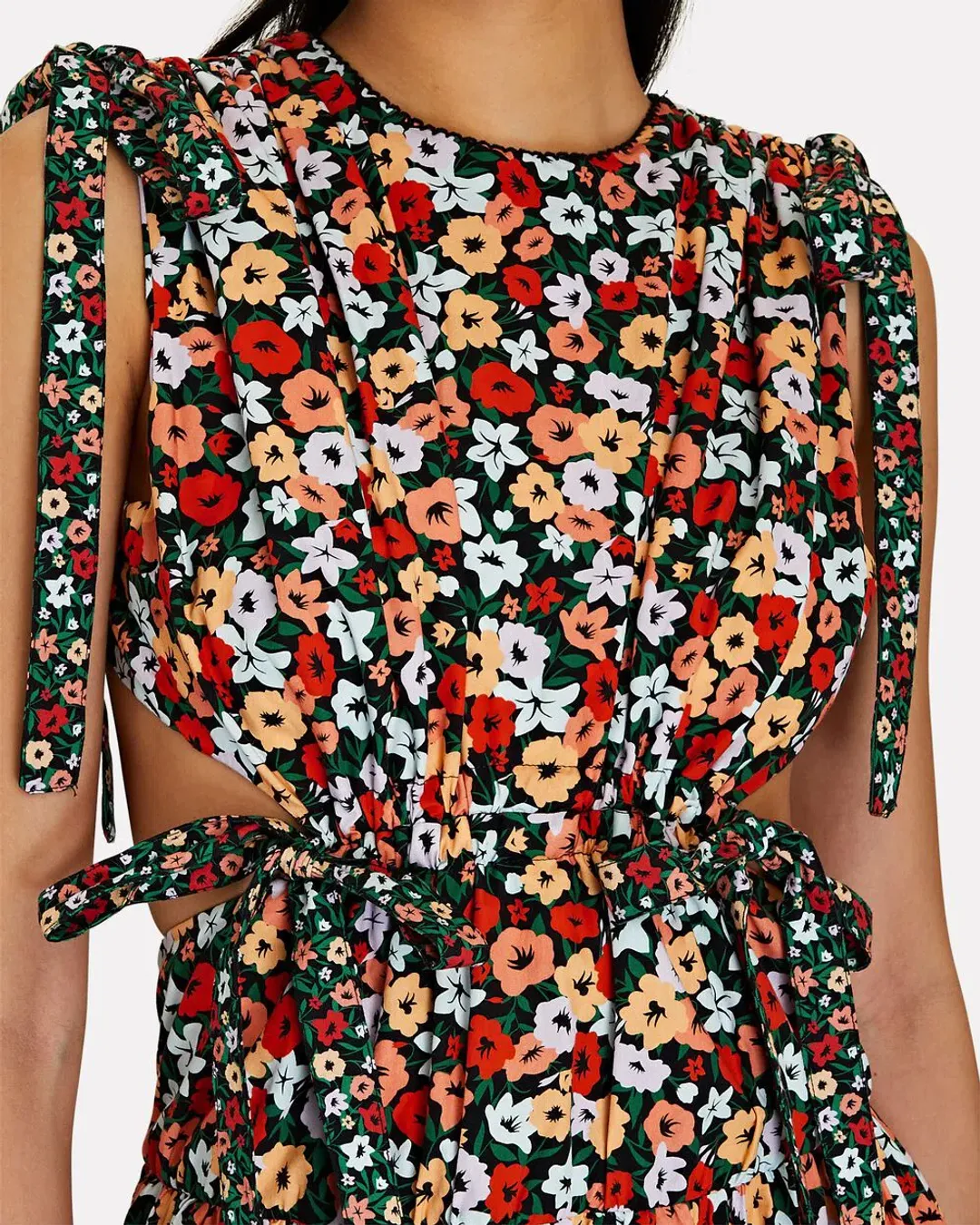 Agua Bendita Guaguanco La Fania Noche Dress  Floral Size 6 for rent on The Volte - main image