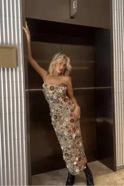 Rachel Gilbert Francesca Gown Dress Gold Size 0 / AU 6  for rent on The Volte - image 2