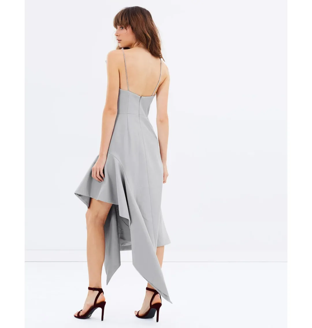 Talulah The Label Stand Alone Midi Dress Grey Size AU 12 for rent on The Volte - main image