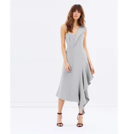 Talulah The Label Stand Alone Midi Dress Grey Size AU 12 for rent on The Volte - image 1