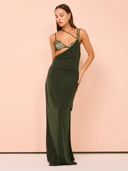 Tojha Alberta Dress Green Size 6  for rent on The Volte - image 3