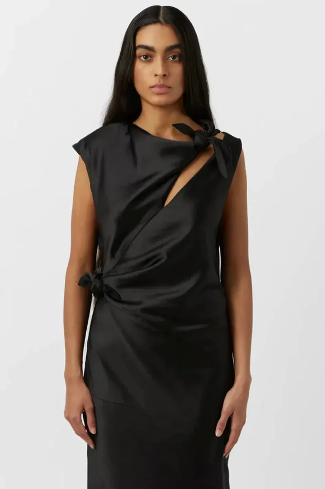 Camilla & Marc Karsten Knot Maxi Dress Black Size 10 for rent on The Volte - main image