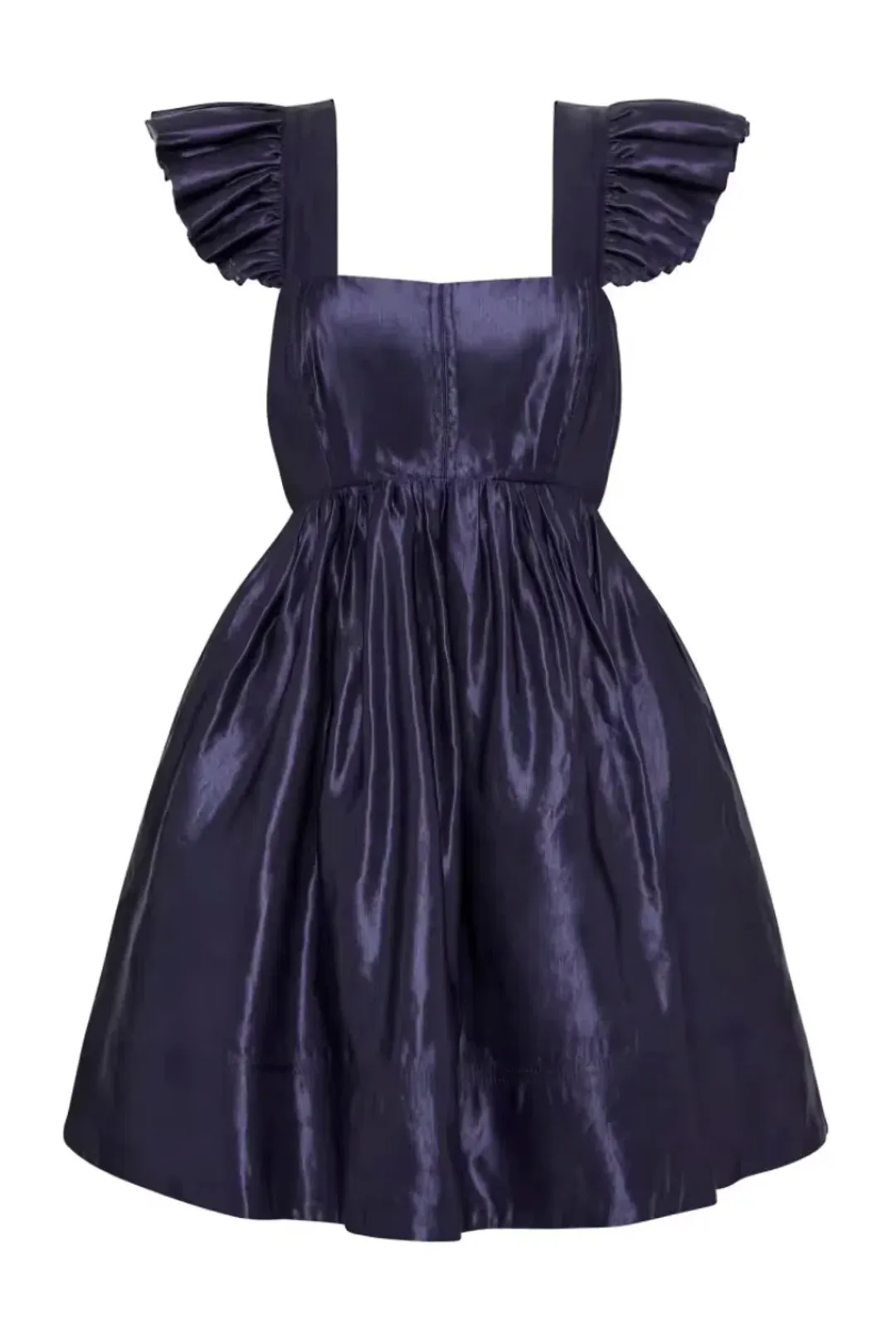 Aje Revitalise Frill Mini Dress Washed Indigo Size XS / AU 6 for rent on The Volte - main image