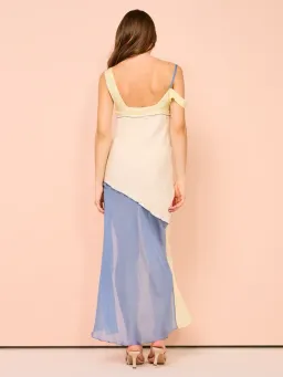 Sir The Label Thames Splice Midi Dress Ecru Multi Size 2 / AU 10  for rent on The Volte - image 6