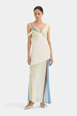 Sir The Label Thames Splice Midi Dress Ecru Multi Size 2 / AU 10  for rent on The Volte - image 2