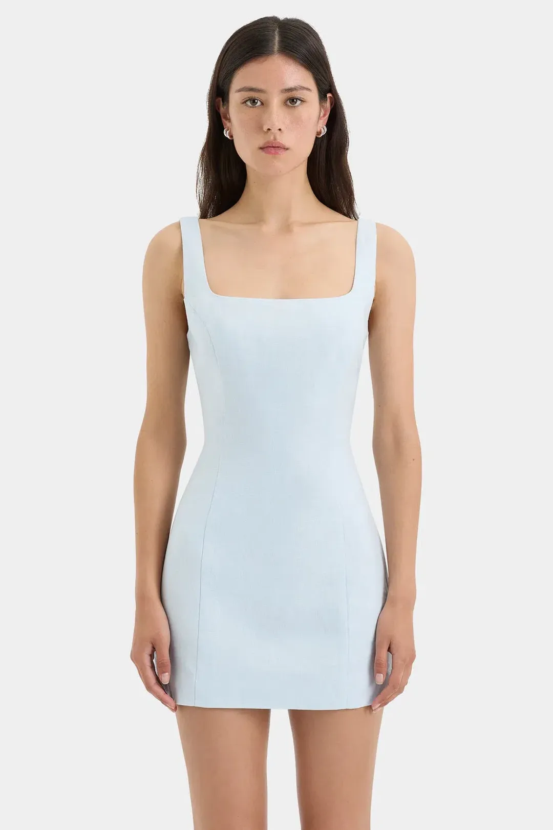 Sir The Label Iris Tie Mini Dress Light Blue Size 1 / AU 8 for rent on The Volte - main image