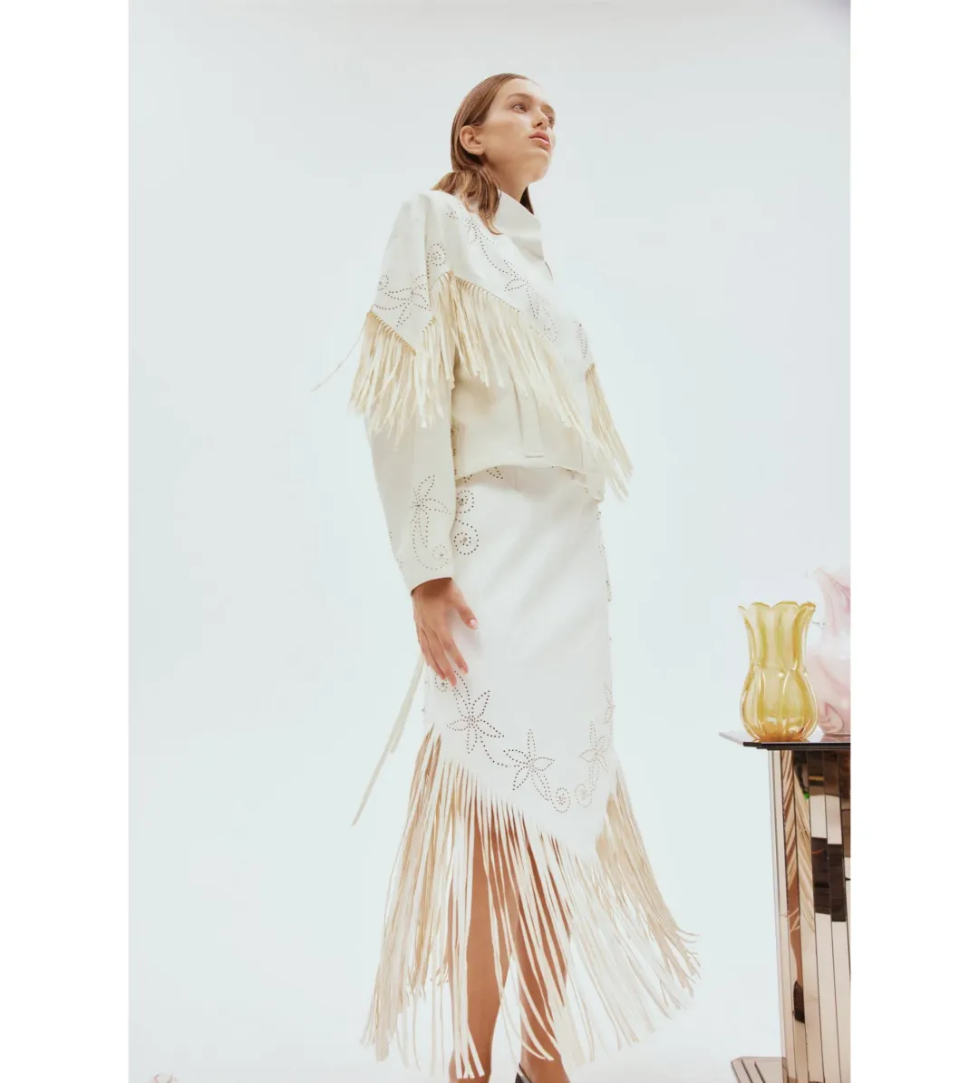 Alemais Barbara Fringe Jacket Size 8 for rent on The Volte - main image