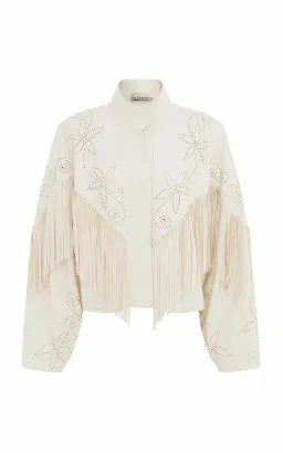 Alemais Barbara Fringe Jacket Size 8 for rent on The Volte - image 3