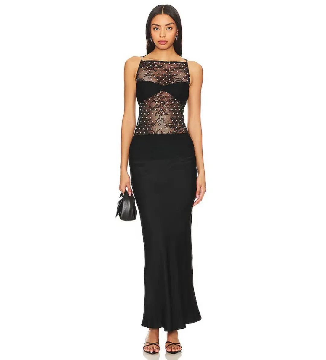 Bec and Bridge Pfeiffer Maxi Dress Black Size 6 for rent on The Volte - main image