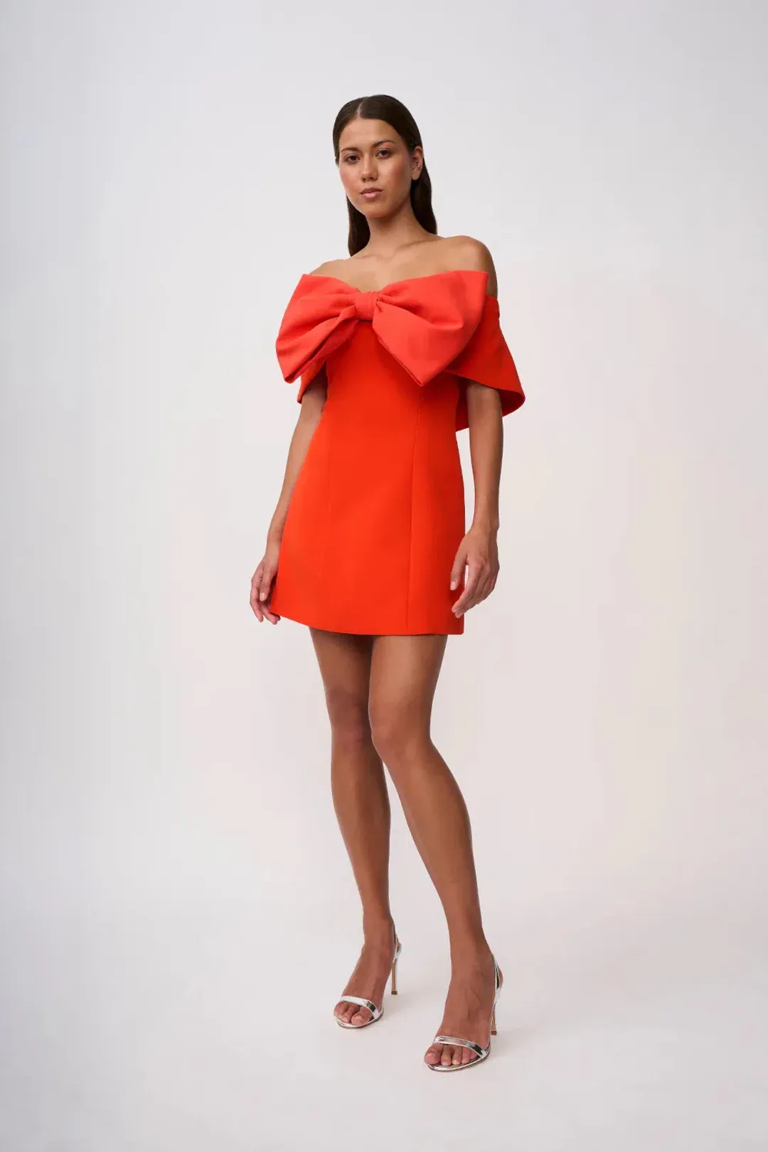 By Johnny Molly Bow Dress Red Size 8  for rent on The Volte - main image