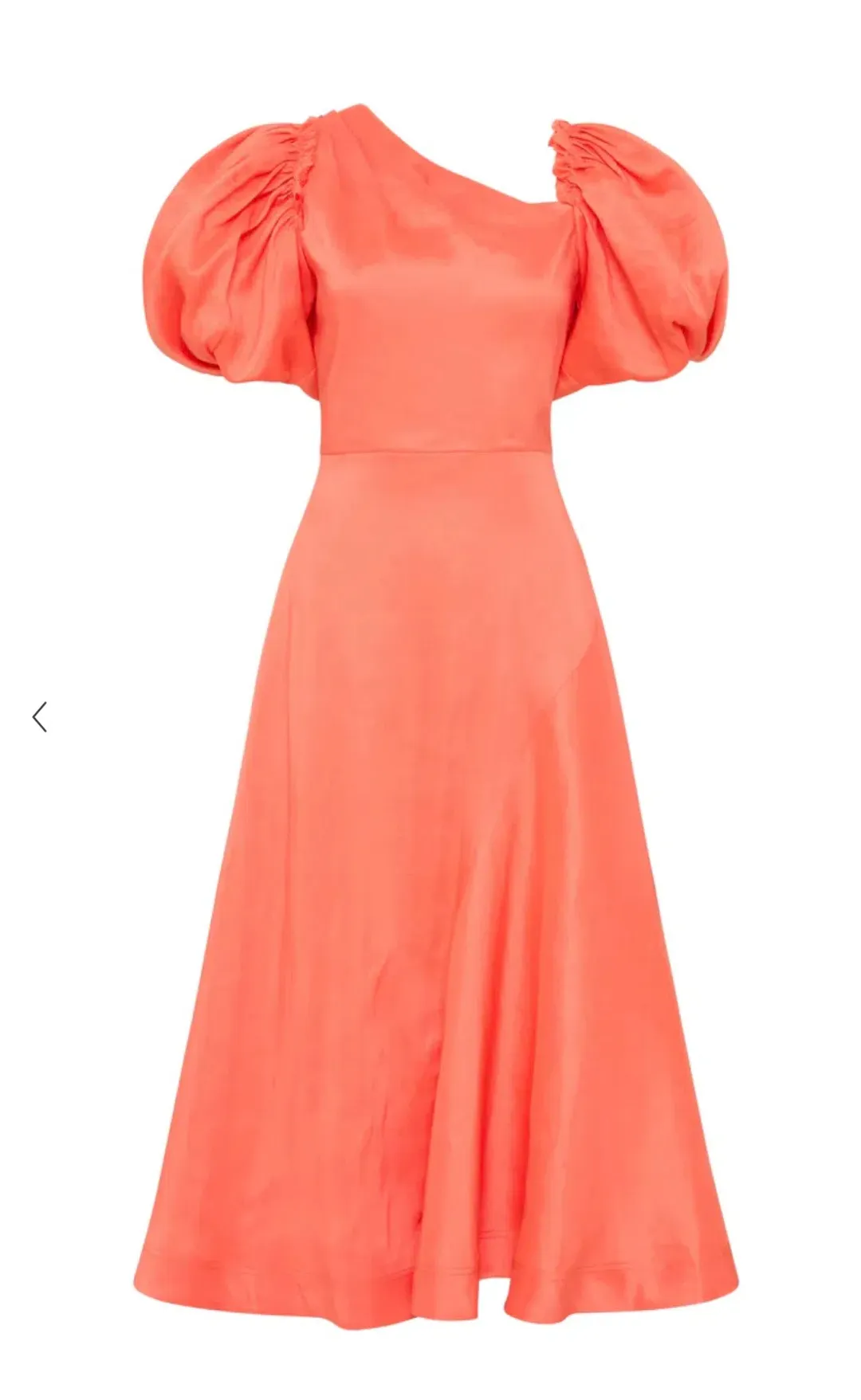 AJE Maia Off Shoulder Midi Dress Coral Orange  Size 16  for rent on The Volte - main image