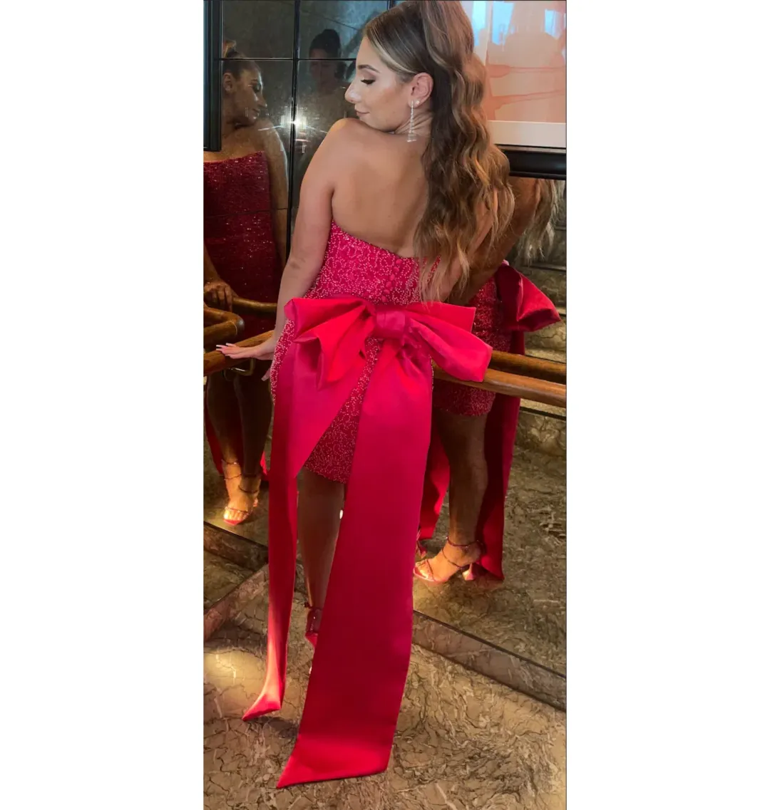 Fatima K Custom Mini Corset Beaded Dress Pink Size AU 6 for rent on The Volte - main image