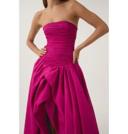 Aje Violette Bubble Hem Maxi Dress Deep Magenta Size AU 12 for rent on The Volte - image 2